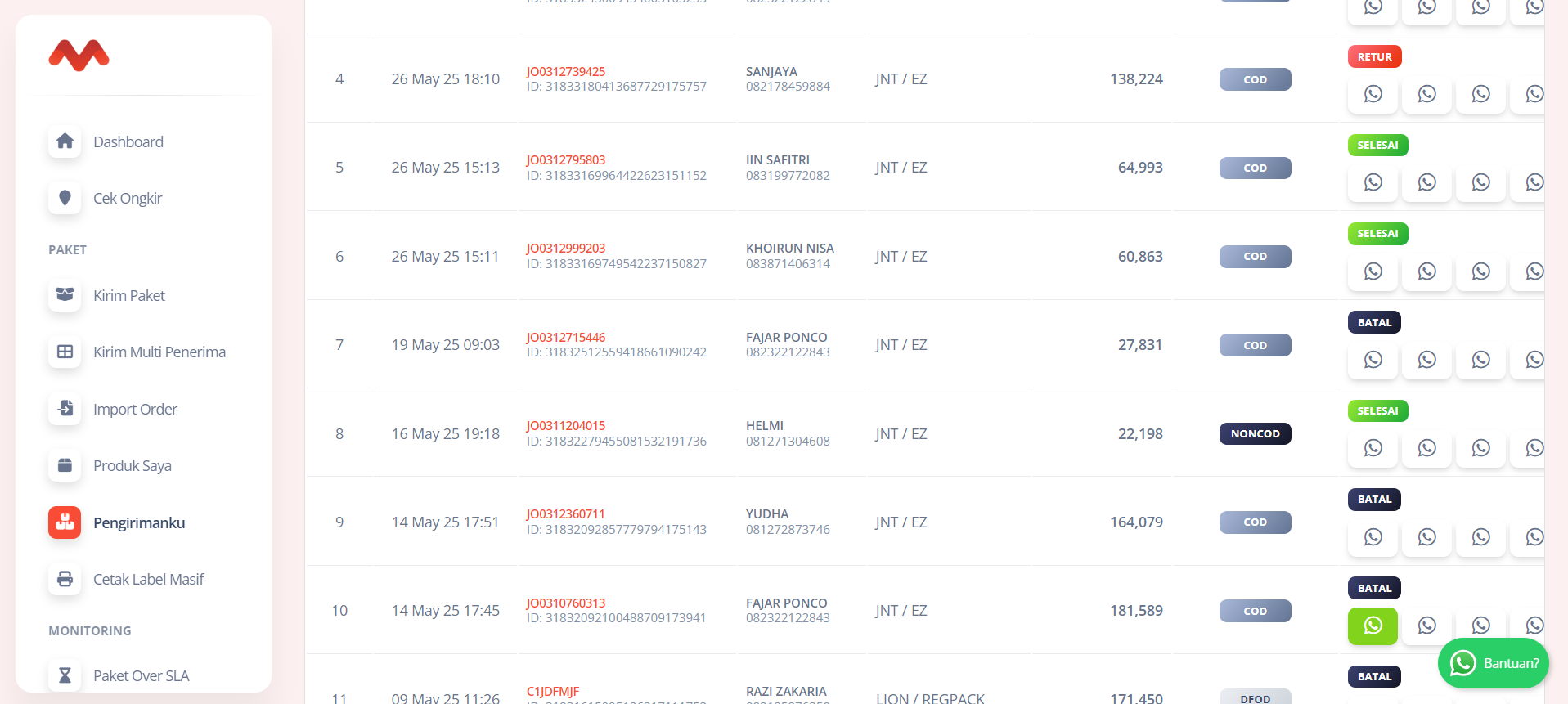 Akaun pengguna Maukirim